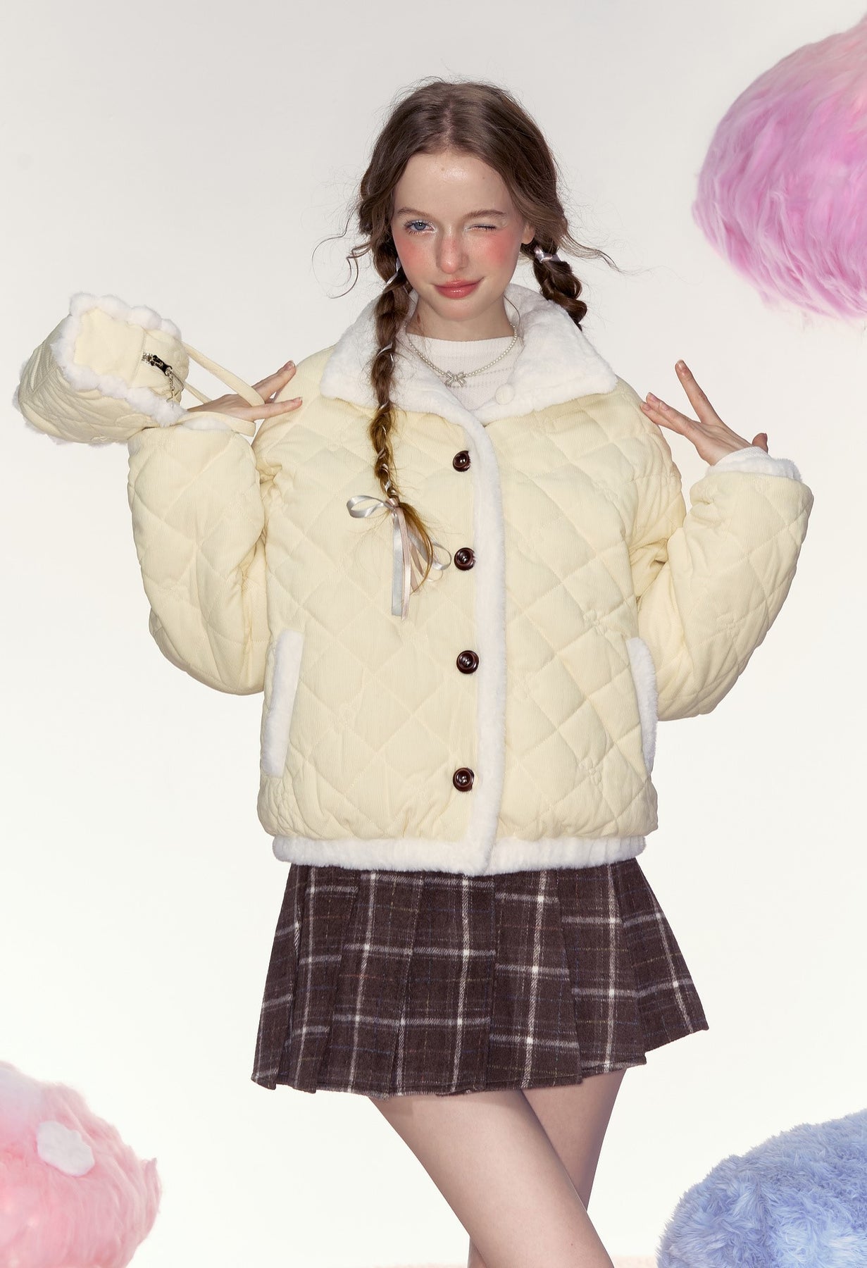 Retro Reversible Short Jacket – Loose Fit Western Style Puff Design