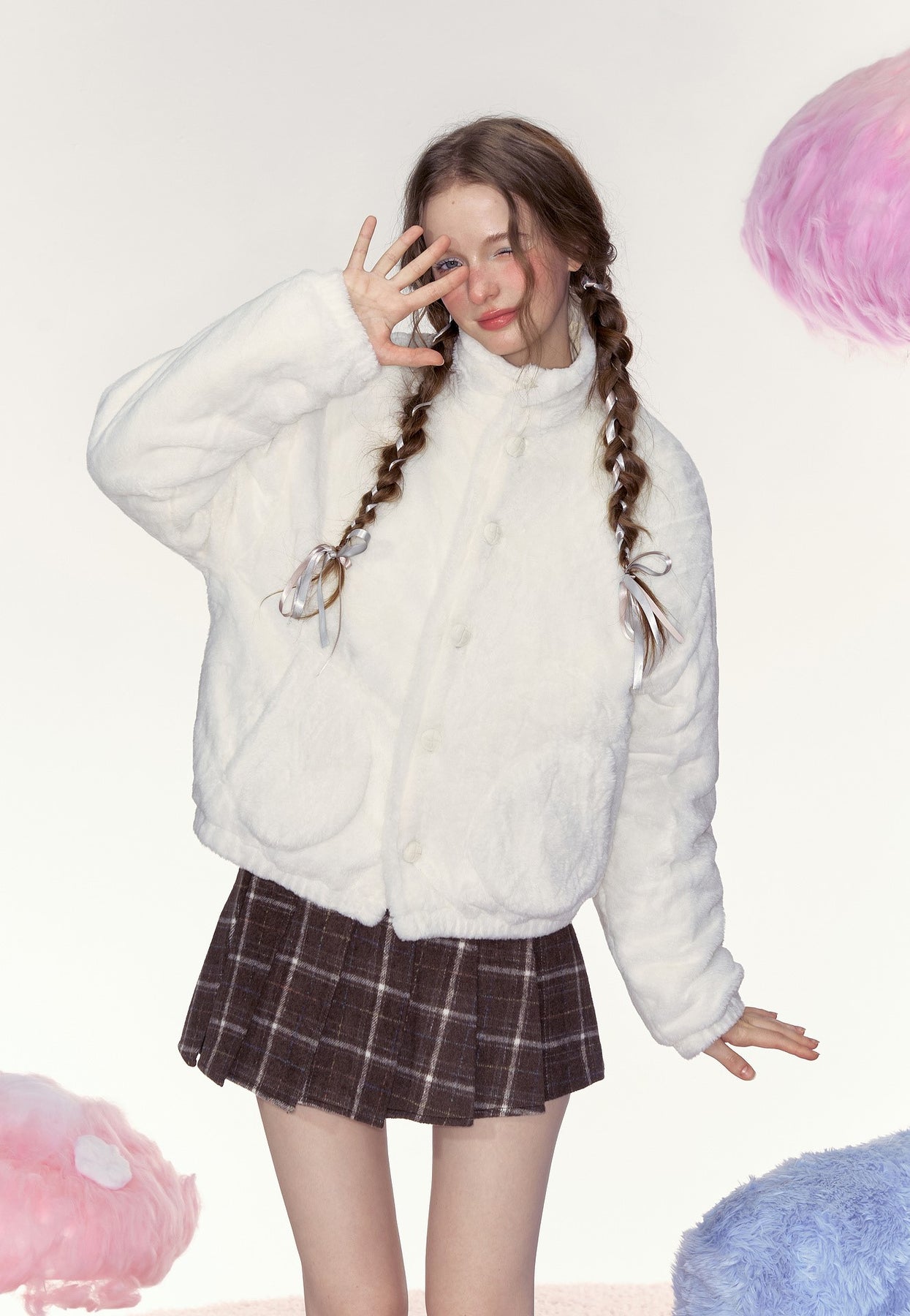 Retro Reversible Short Jacket – Loose Fit Western Style Puff Design