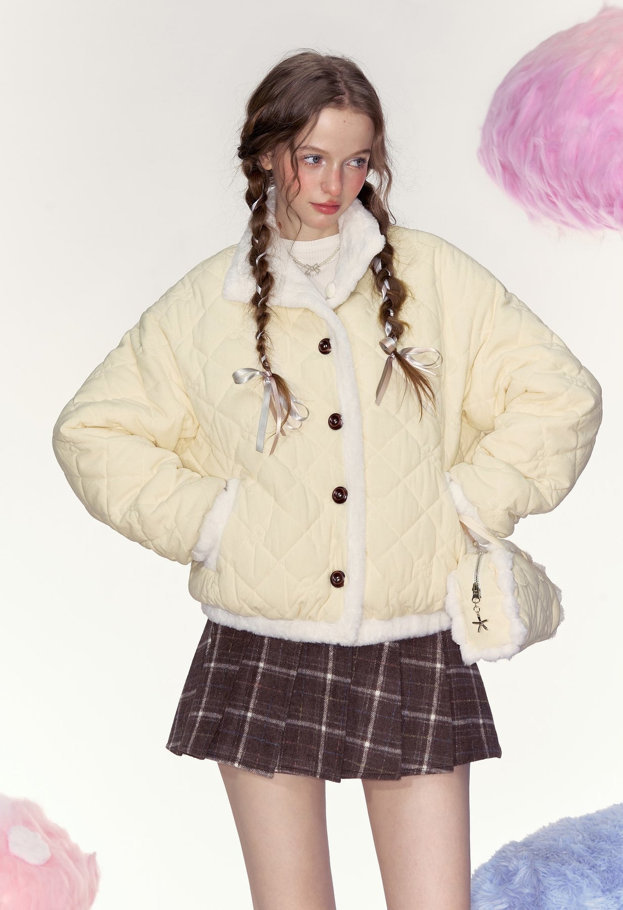 Retro Reversible Short Jacket – Loose Fit Western Style Puff Design