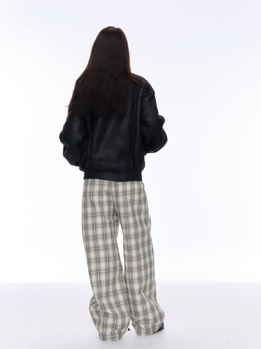 Black Lapel Jacket with Fur Trim