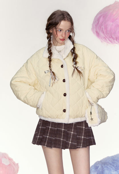 Retro Reversible Short Jacket – Loose Fit Western Style Puff Design
